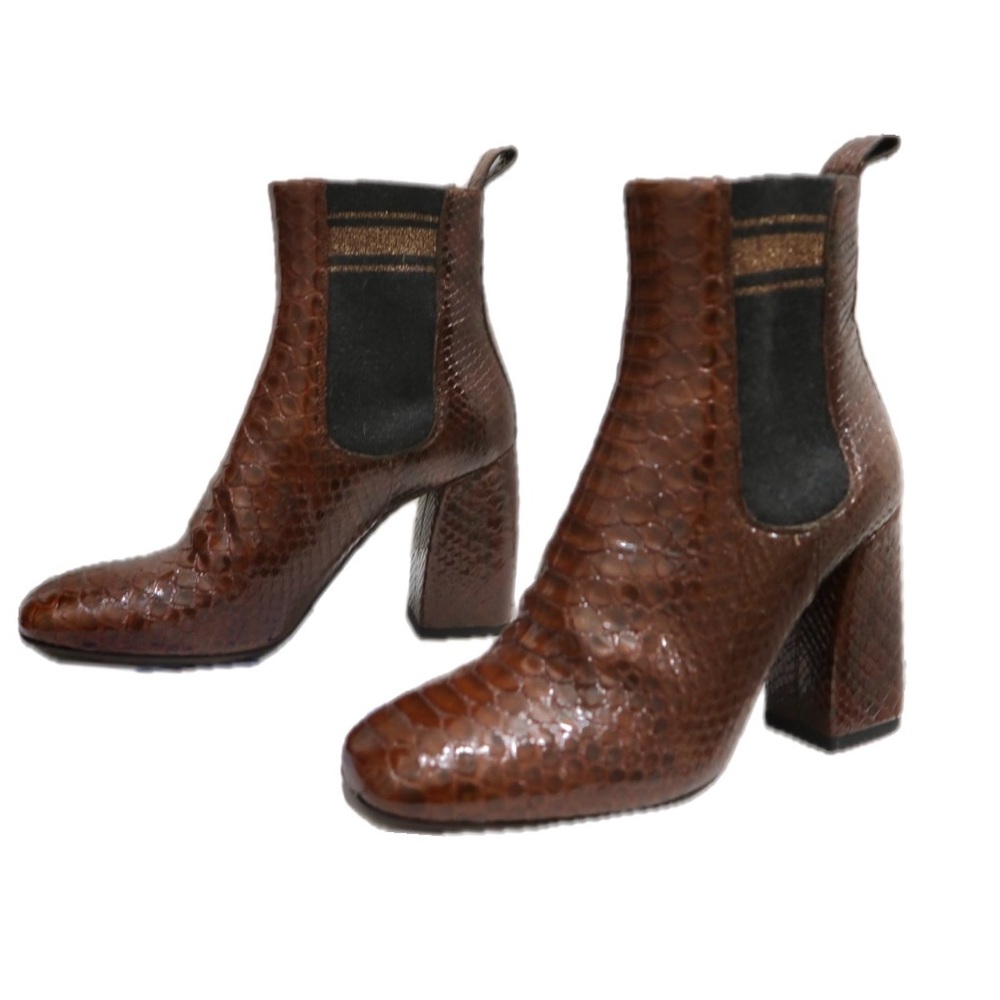 Brunello Cucinelli Python Chelsea Booties